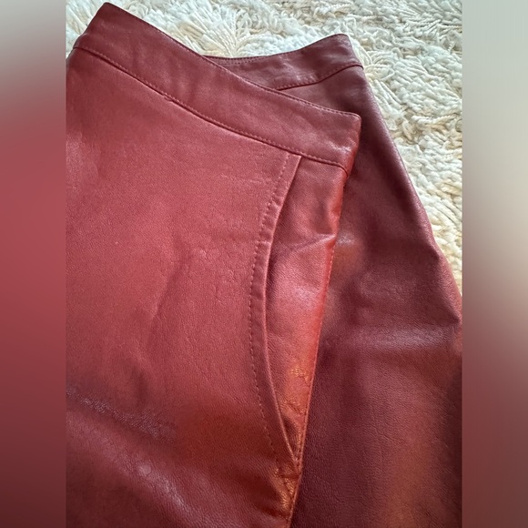 Lulus - Harley Burgundy Vegan Leather Mini Skirt - Picture 6 of 6